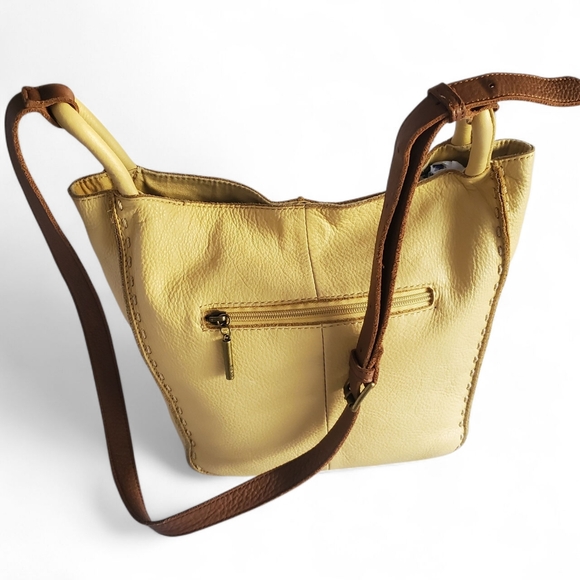 THE SAK Los Feliz Buttercup Pebbled Leather Crossbody|Shoulder Tote| Bag Purse - Picture 4 of 16